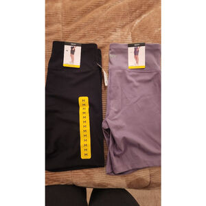 Women's DKNY Bike Shorts Black/Purple Size M
